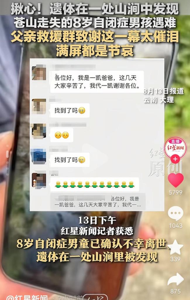 自闭症男童遇难生前衣服脱光疑失温山地搜救艰难终发现(图9)